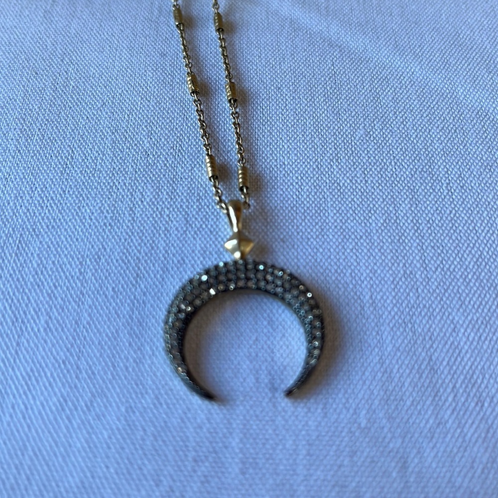 Stella & Dot Deidre Double Horn Pendant Necklace